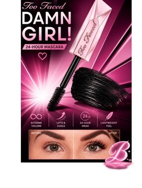 Too Faced Damn Girl! Mascara - Mini - NIB